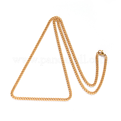 Colliers à chaîne gourmette torsadée en acier inoxydable 304&nbsp;NJEW-L416-04G