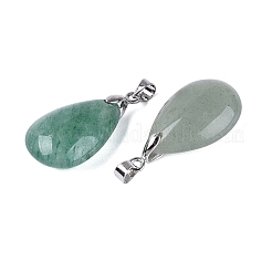 Pendenti avventurina verde naturale&nbsp;G-N362-03P-09