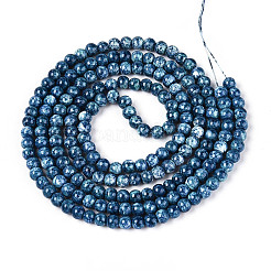 Chapelet de perles en verre baking paint&nbsp;DGLA-N016-4mm-10