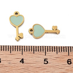 Ionenplattierung (IP) 316 Edelstahl Emaille Charms&nbsp;STAS-U014-63G-02