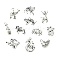 60 pz 12 stili pendenti in lega di stile tibetano&nbsp;TIBE-CJ0001-36