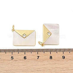 Messing Mikro ebnen Zirkonia Anhänger&nbsp;KK-U058-19G