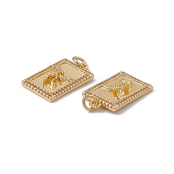 Pendenti in zirconi cubici trasparenti in micro pavè di ottone&nbsp;KK-G439-01G-01