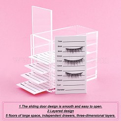 Rechteckige fünfschichtige Aufbewahrungsbox für Wimpern aus Acryl&nbsp;MRMJ-OC0001-95