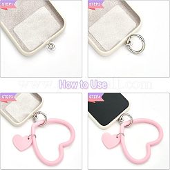6 Stück 3 Farben Silikon Herzschlaufe Telefon Lanyard&nbsp;KEYC-CA0001-29