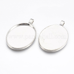 Pendentif de support de cabochon en alliage&nbsp;X-PALLOY-2422-P-FF