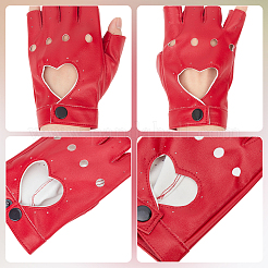 Fingerlose Handschuhe aus PU-Leder&nbsp;AJEW-CL0003-67A