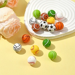 16 pz 8 stili tutti i tipi di perline in silicone per palloni sportivi&nbsp;SIL-FS0001-02