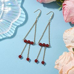 Il carnelian naturale ciondola l'orecchino&nbsp;EJEW-JE05968