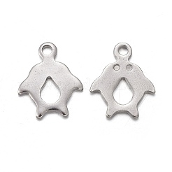 Anlaufgeschützte Charms aus Edelstahl 201&nbsp;STAS-F255-014P