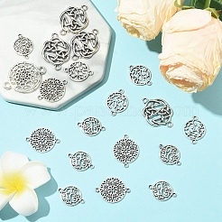 100 pièces 5 styles breloques de connecteur en alliage de zinc de style tibétain&nbsp;FIND-YW0008-94