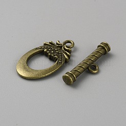 Tibetischen Stil Legierung Knebel  Verschlüsse&nbsp;FIND-WH0110-997D-AB