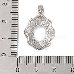 925 Anhängerfassung aus Sterlingsilber mit Mikropavé und Zirkonia&nbsp;STER-H113-05P-02