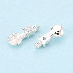 925 Öse aus Sterlingsilber und Zirkonia&nbsp;STER-T009-25S