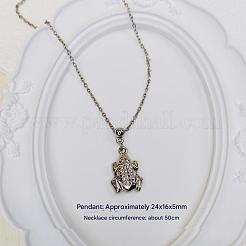 Europäische minimalistische CCB-Halskette mit Anhänger aus Kunststoff und Eisenkabelkette für Damen und Mädchen&nbsp;WF8696-2