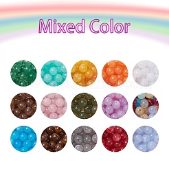 450 pièces 15 couleurs perles acryliques imitation pierres précieuses rondes&nbsp;OACR-YW0001-19