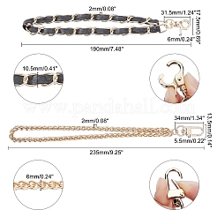 2pcs 2 Arten Eisenbandkette&nbsp;BJEW-WR0001-01
