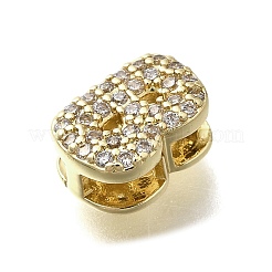 Eslabones multihebra con letras de circonita cúbica micropavé de latón&nbsp;KK-D295-32G-02