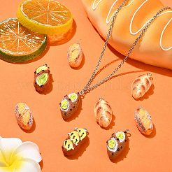 30 pièces 5 styles de pendentifs alimentaires imitation résine&nbsp;FIND-CJ0002-49