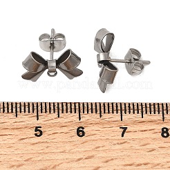 Ohrstecker-Beschläge aus Edelstahl 304 mit Schleife&nbsp;STAS-Z159-01P