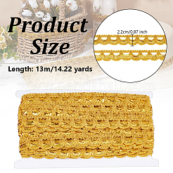 Halbrundes Spitzenbesatzband aus Polyester&nbsp;DIY-WH0661-52B