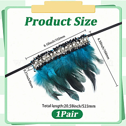 Pulseras de plumas para la muñeca&nbsp;BJEW-WH20002-16A