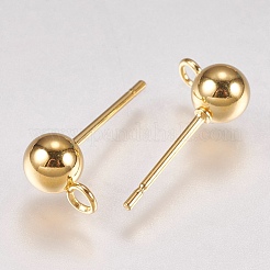 202 elementi per orecchini a bottone in acciaio inossidabile&nbsp;X-STAS-G173-12G-5mm