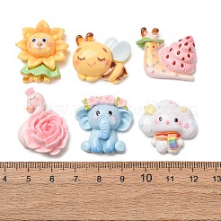 Tiermotiv-Cabochons aus undurchsichtigem Harz&nbsp;RE-CBAE980-07
