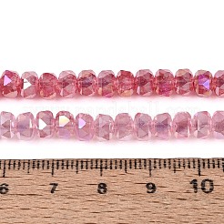 Hilos de cuentas de jade de imitación de vidrio galvanizado antideslustre&nbsp;EGLA-T029-6mm-13F
