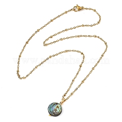 Geometrischer Anhänger aus natürlicher Paua-Muschel&nbsp;NJEW-JN06352