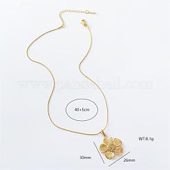 3 collier pendentif fleur en acier inoxydable pour femme&nbsp;LE1173