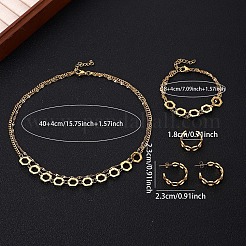 316l chirurgischer Edelstahl Sechseck Gliederkette Halsketten & Armbänder & Ohrstecker & Ringe Sets&nbsp;FS-WGC2A1E-01