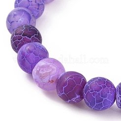 Set di braccialetti elasticizzati con perline rotonde in pietra di luna sintetica da 7 pz e 7 colori&nbsp;BJEW-JB09124