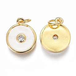 Breloques en laiton zircon cubique transparent&nbsp;ZIRC-B002-32G-C
