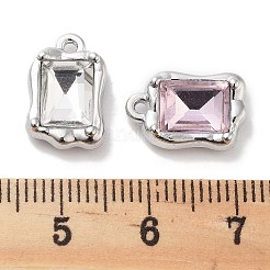 Strass-Charms aus Legierung mit Zahnstangenbeschichtung&nbsp;PALLOY-F311-18P