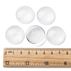 Cabochons en verre transparent&nbsp;X-GGLA-R026-25mm