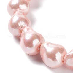 Fili di perle di imitazione in vetro elettroplaccato&nbsp;BSHE-G035-01B-03-1