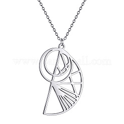 Collares colgantes con forma de concha geométrica de acero inoxidable 304&nbsp;FS-WG20C55-02