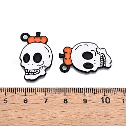 Anhänger aus Emaille mit Sprühfarbe für Halloween-Motive&nbsp;ENAM-T020-09B