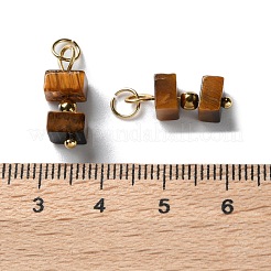 Anhänger aus natürlichen Tigeraugen-Quaderperlen&nbsp;STAS-C120-02G-05