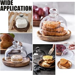 Vitrines à dôme cloche à dessert/gâteau en verre transparent&nbsp;ODIS-WH0029-30