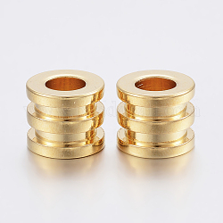 304 Edelstahlkugeln, Kolumne, golden, 12x10 mm, Bohrung: 6 mm