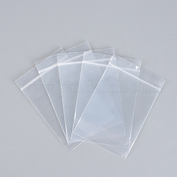 ポリエチレンジップロックバッグ  再封可能な包装袋  トップシール  セルフシールバッグ  長方形  透明  6x4cm  片側の厚さ：2.9ミル（0.075mm）  500個/グループ