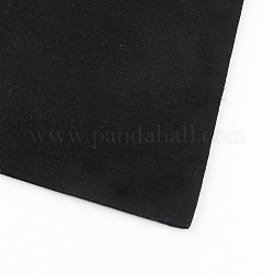 Feutre à l'aiguille de broderie de tissu non tissé pour l'artisanat de bricolage, noir, 30x30x0.2~0.3 cm, 10 pcs /sachet 