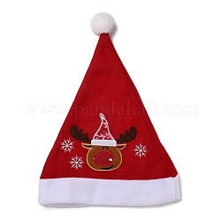 Cappelli di Natale in stoffa, per la decorazione della festa di Natale, cervo, 350x270x4mm, diametro interno: 185mm