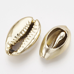 Kaurimuschel Perlen, mit uv überzogen, kein Loch / ungekratzt, golden, 20~25x14~16x5~7 mm