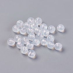 Perlas de acrílico transparencia, abalorios de media perforados, redondo, Claro, 14mm, agujero: 1.6 mm