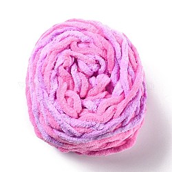 Weiches Häkelgarn, dickes Strickgarn für Schal, Tasche, Kissen machen, neon rosa , 7~8 mm, 65.62 Yard (60m)/Rolle