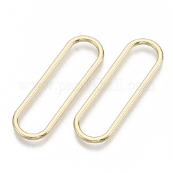 Lega di rings collega, lungo ovale, oro chiaro, 44x14x2mm, diametro interno: 40x10mm