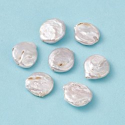 Perlas keshi naturales barrocas, lágrima, color de concha, 16~18x16~18x4~6mm, agujero: 1 mm
